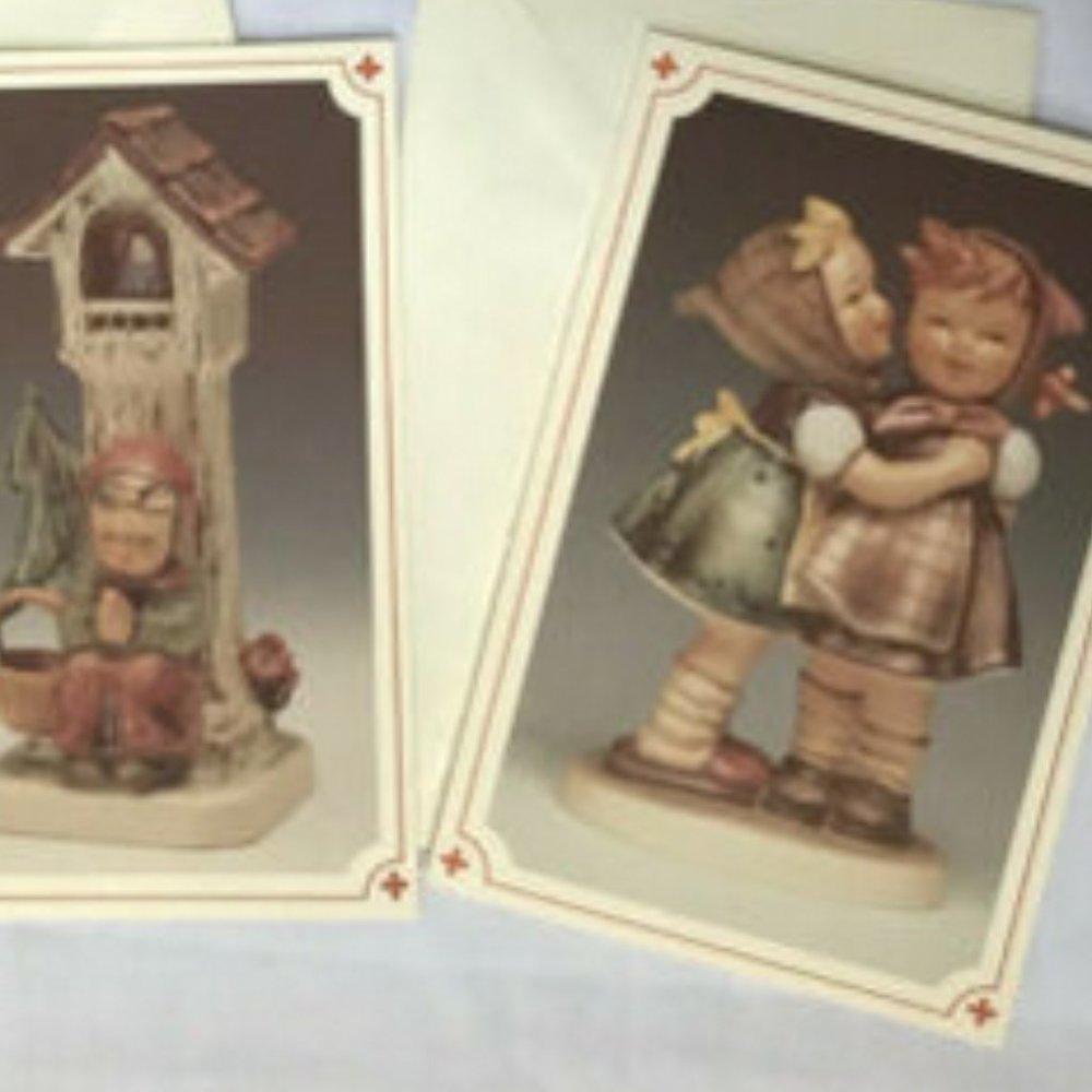 3 Hummel Prints Unused Blank Greeting Cards Germany Folk Cottage